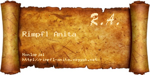 Rimpfl Anita névjegykártya